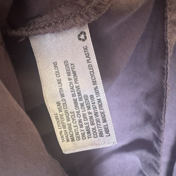 Knox Rose Purple Jacket Lagenlook Open Front Lightweight Utility Lyocell Size L - Picture 9 of 10